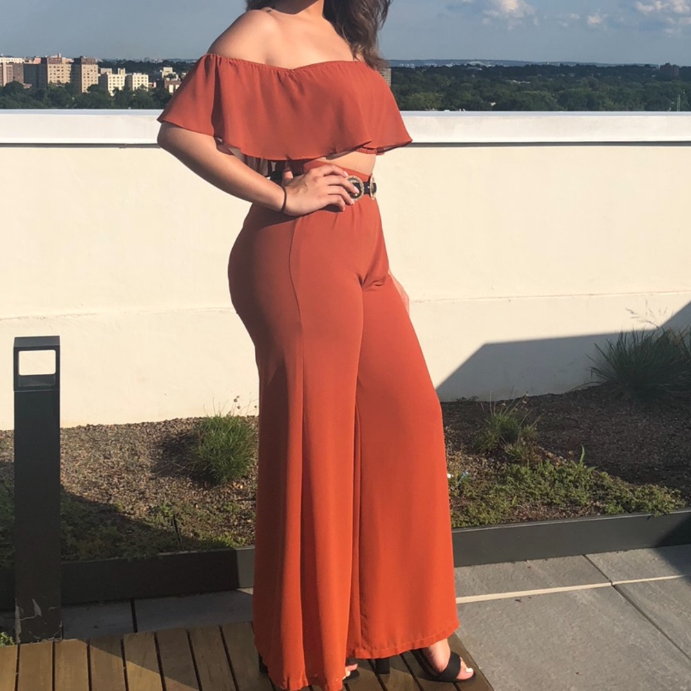 Rusty Orange Jumpsuit Size M.